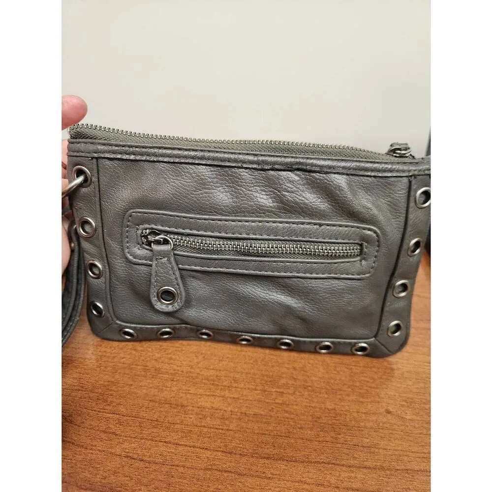 Converse grey Y2K  Wristlet Purse Bag Imperfections See Photos